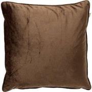 Dutch Decor FINN - sierkussen 45x45 cm - velvet - effen kleur - Chocol...