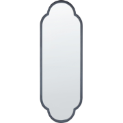 TROUY - Wandspiegel - Zwart- 32 x 102 cm - Metaal