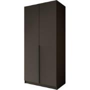 Meubella - Kledingkast Bruno - Zwart - 100 cm