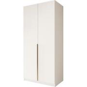 Meubella - Kledingkast Bruno 2 - Wit - 100 cm