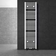 Badkamerradiator Sahara 400 x 1800 mm Wit gebogen met middenaansluitin...