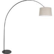 Anne Lighting - vloerlamp - Curve - grijs zwart - metaal - booglamp - ...
