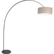 Anne Lighting - vloerlamp - Curve - grijs zwart - metaal - booglamp - ...