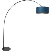 Anne Lighting - vloerlamp - Curve - blauw zwart - metaal - booglamp - ...