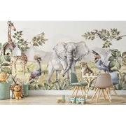 Dieren van de savanne - Kinderbehang - 389,6 cm x 280 cm - Walloha