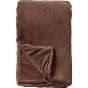 Dutch Decor ZINZI - plaid 140x180 cm - bontlook - effen kleur - Chocol...