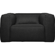WOOOD fauteuil incl. kussen Bean - Stof - Donkergrijs - 74x146x98