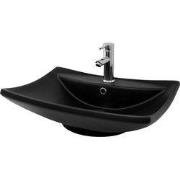 Wastafel 61x45,5x18,5 cm zwart keramiek ML-Design