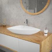 Wastafel Driehoekige Vorm 69x46x13 cm Wit Keramisch ML Design