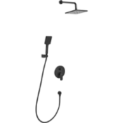 GUARATUBA - Ingebouwde doucheset met regendouche - Zwart - Messing