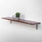 Wandhouder Plankhouder set van 2 250 x 145 mm grijs staal ML design