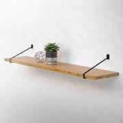 Wandbeugel Plankdrager set van 2 265 x180 mm zwart staal ML design