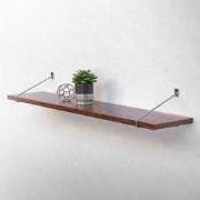 Wandhouder Plankhouder set van 2 265 x 180 mm grijs staal ML design