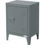 Nachtkastje 40x30x58 cm antraciet staal met verstelbare plank ML Desig...