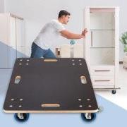 meubelwagen met 2 zwenkwielen en 2 zwenkwielen met rem, 60 x 80 cm, dr...