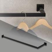 Garderobestang kapstok wandmontage 30 x 110 cm zwart staal ML design