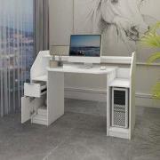 Bureau met lade 123x90 cm wit MDF ML-Design