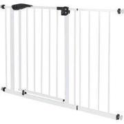 Deurbeschermer wit, 105-115 cm, zonder boren, gemaakt van gepoedercoat...