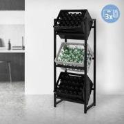 Drankenkrattenrek Drankenrek 3 kratten 47 x 31 x 116,5 cm antraciet st...