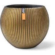 Vaas bol Groove 23x19 zwart goud