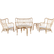 BRINDISI - Loungeset voor 4 - Crème - Rotan