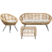 MARATEA/ CESENATICO - Loungeset - Lichtbeige - Rotan