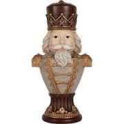 Clayre & Eef Kerstdecoratie Beeld Notenkraker 16x10x30 cm Bruin Kunsts...