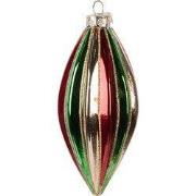 Clayre & Eef Kerstbal Ø 6x13 cm Meerkleurig Glas