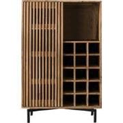 Wijnkast Naturel Acaciahout - 1 Deur - 80x43x122cm - Slide