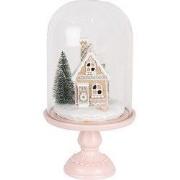 Clayre & Eef Kerstdecoratie met LED-verlichting Ø 17x30 cm Roze Kunsts...