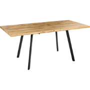 HARLOW - Uitschuifbare eettafel - Bruin - MDF
