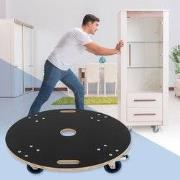Meubeldolly rond Ø 77 cm van multiplex met parkeerrem Laadvermogen 800...
