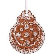 Clayre & Eef Kersthanger 8x2x10 cm Bruin Kunststof