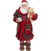 Clayre & Eef Kerstdecoratie Beeld Kerstman 50 cm Rood Kunststof