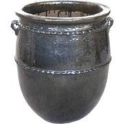 PTMD Tony Green Big Ceramic Jar Pot Round Low