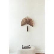 Bamboe waaier Bruin Medium | Bamboo wanddecoratie | Wanddecoratie waai...