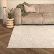 Scandinavisch vloerkleed Curve creme/wit Wit; Creme - Polyester - 240 ...