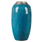 MILETUS - Decoratieve vaas - Blauw - Terracotta