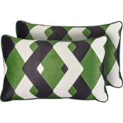 SWAY - Set van 2 tuinkussens - Meerkleurig - 30 x 50 cm - Polyester