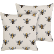 CANNETO - Tuinkussen set van 2 - Beige - 45 x 45 cm - Polyester