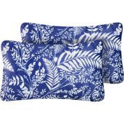 GLIMMER - Set van 2 tuinkussens - Blauw - 30 x 50 cm - Polyester