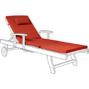 TOSCANA/JAVA/AMANTEA  - Tuinligkussen - Rood - Polyester