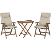 AMANTEA PREMIUM - Bistroset - Taupe - Acaciahout