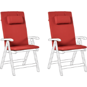 TOSCANA /JAVA/AMANTEA - Tuinkussen set van 2 - Rood - Polyester