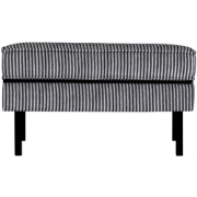 WOOOD hocker op poten Rodeo - Streep - Zwart/Grijs - 45x84x54 cm