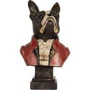 Clayre & Eef Decoratie Beeld Hond 15x12x26 cm Zwart Kunststof