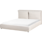 BAJONNA - Tweepersoonsbed - Beige - 160 x 200 cm - Stof