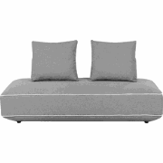 SEILLANS - Chaise longue - Donkergrijs - Polyester