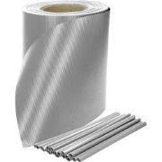 PVC Privacy Strip Roll 35 m met 20 Fixing Clips Grijs