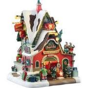 Kerstdorpminiatuur The Elf Service Sleigh & Sled Repair 21x26x27 cm
